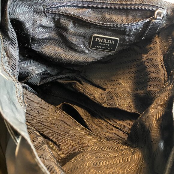 Vintage Prada Tessuto Nylon Vela Backpack Black Double Pocket Logo Plaque main image 11
